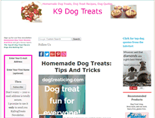 Tablet Screenshot of k9dogtreats.com